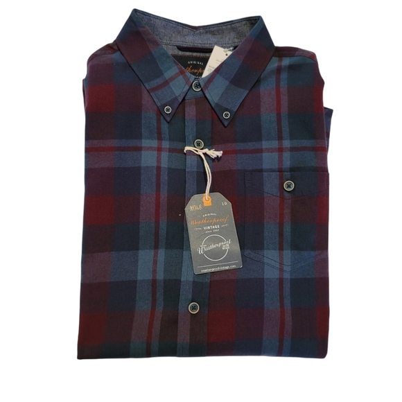 Weatherproof Vintage Men's Button Up Plaid Shirt - Picture 10 of 10